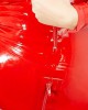 LATEX CATSUIT RED M